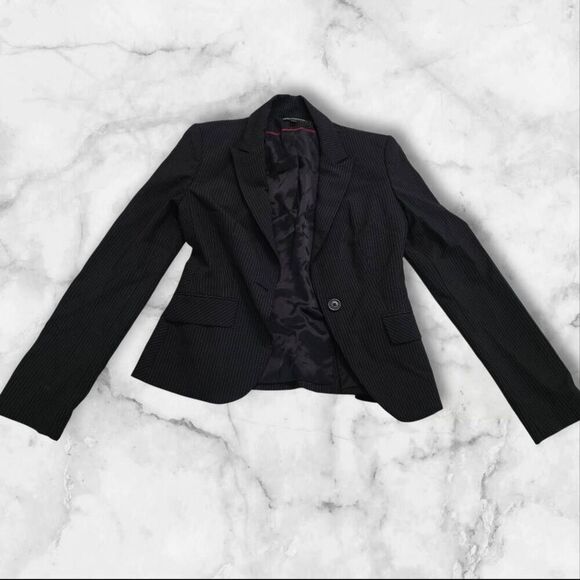 Express Jackets & Blazers - Express Black Stripe Blazer Size 2